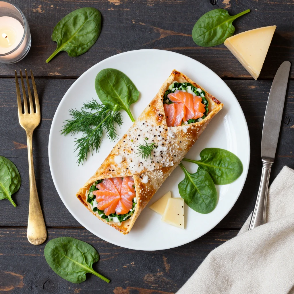 Blätterteig-Lachs-Strudel