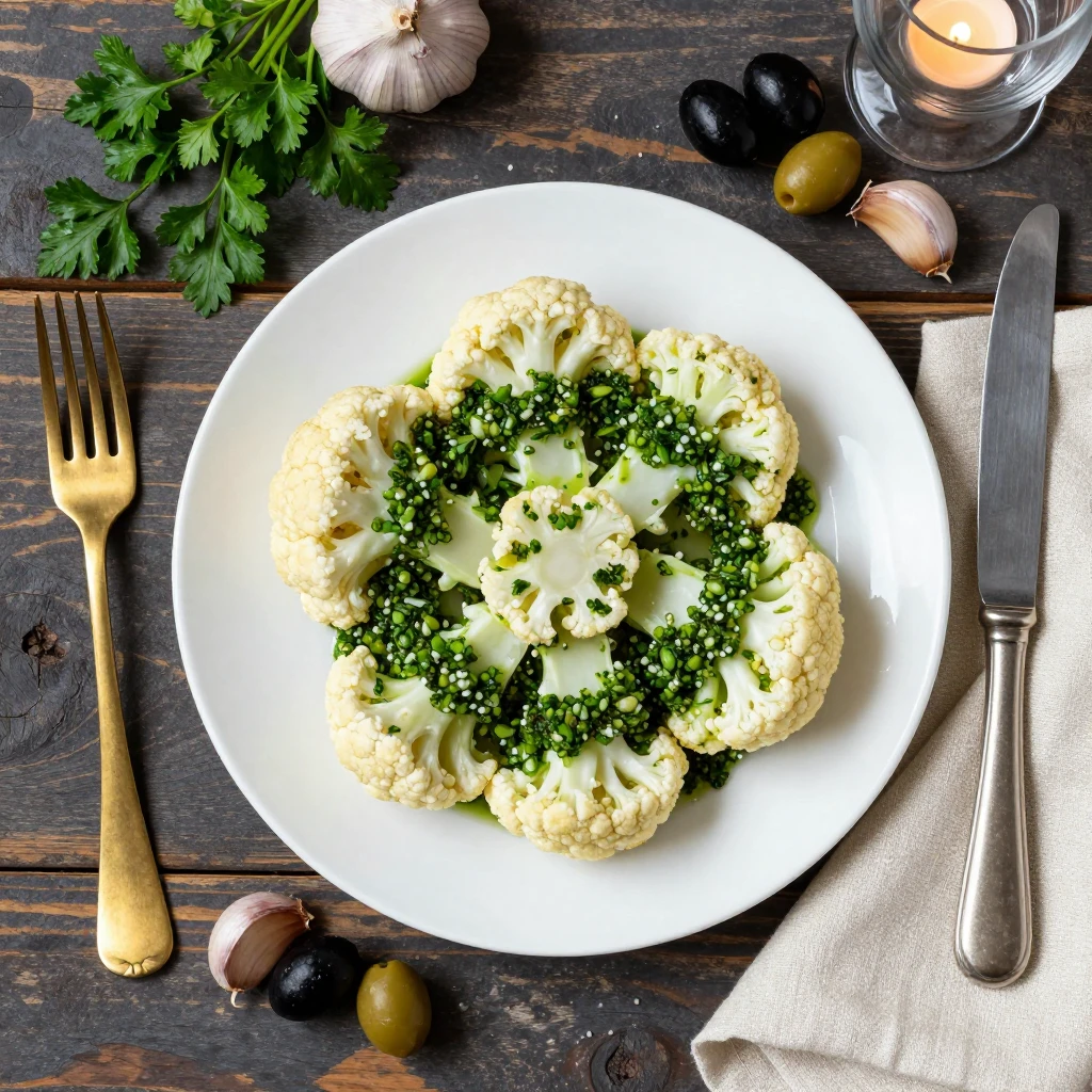 Blumenkohl-Steaks mit Chimichurri