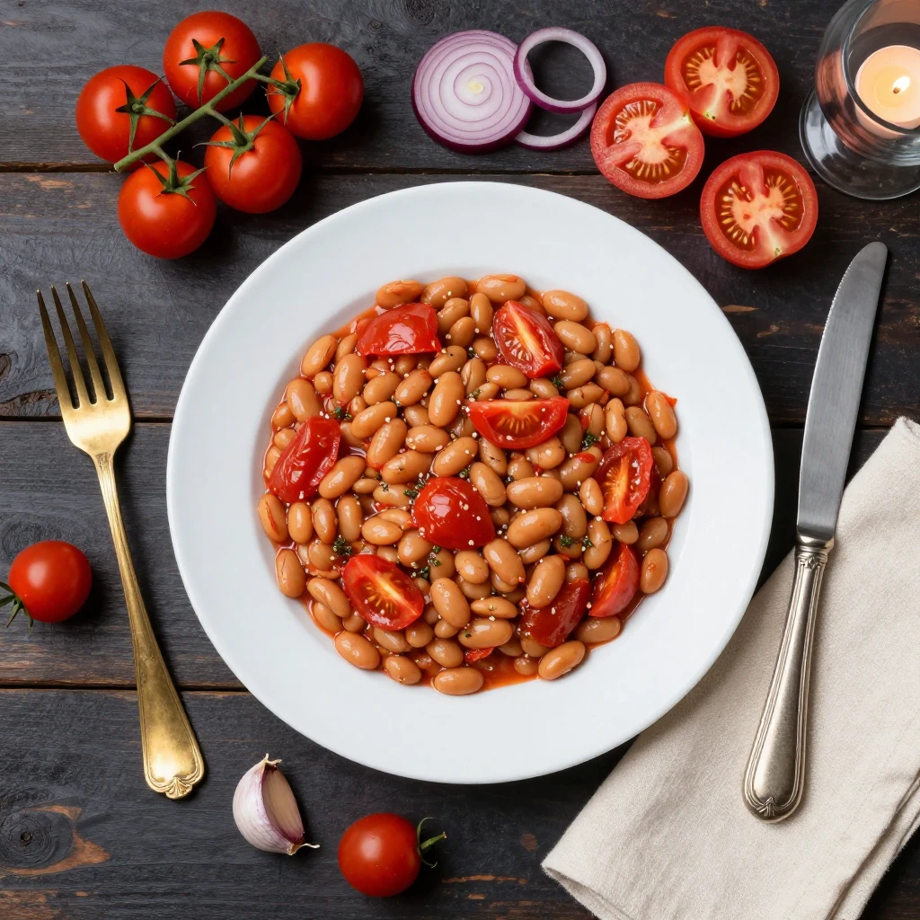 Bohnen-Tomaten-Auflauf