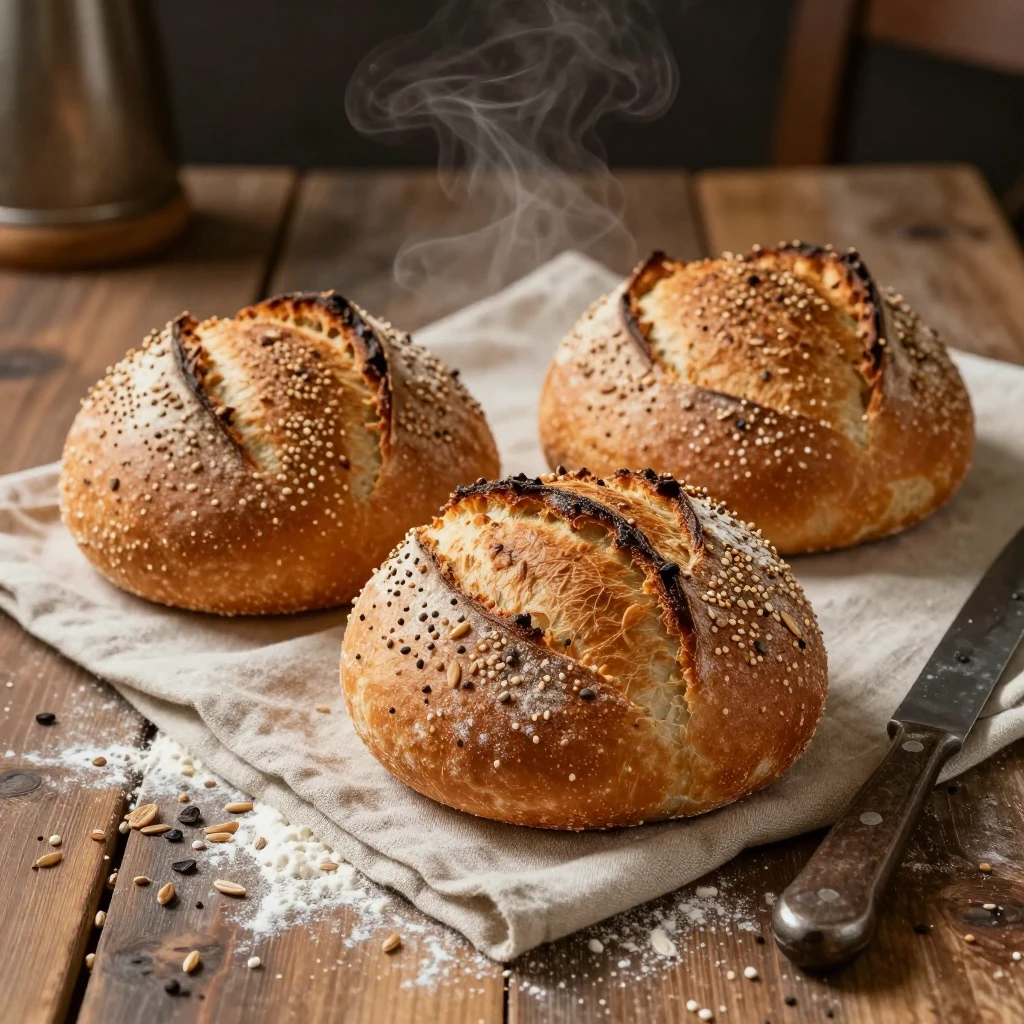 Brötchen mit Körnerkruste