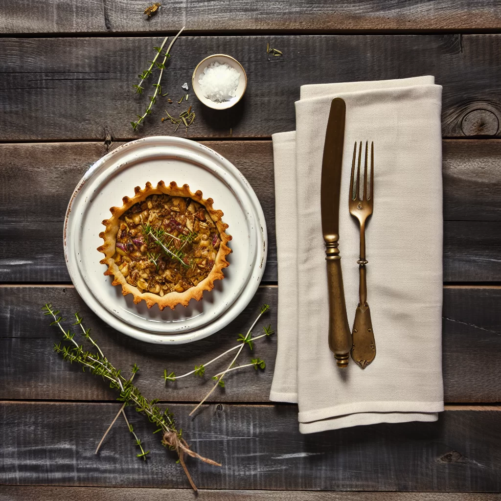 Chicorée-Birnen-Tarte mit Nusskruste