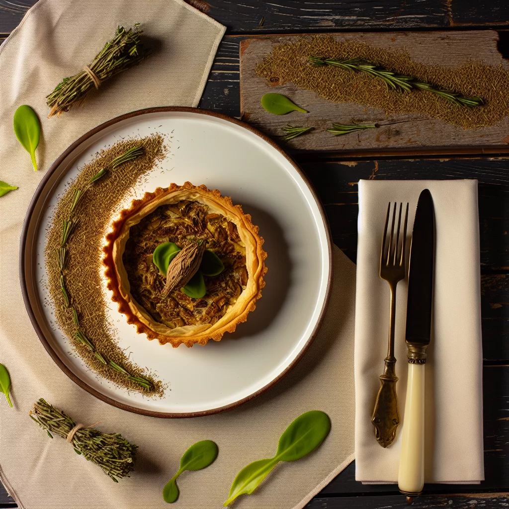 Chicorée-Birnen-Tarte mit Walnusskruste