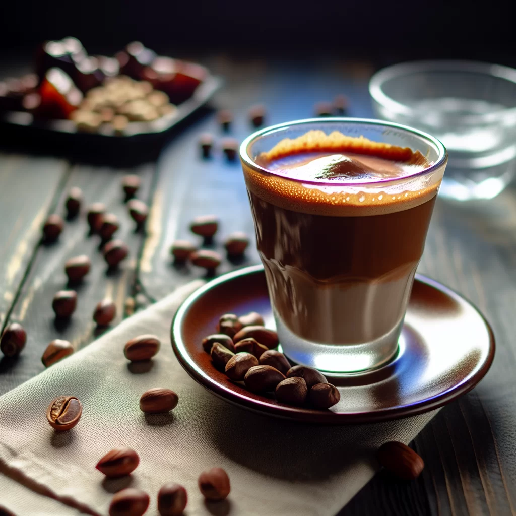 Chicorée-Kaffee mit Haselnussmilch