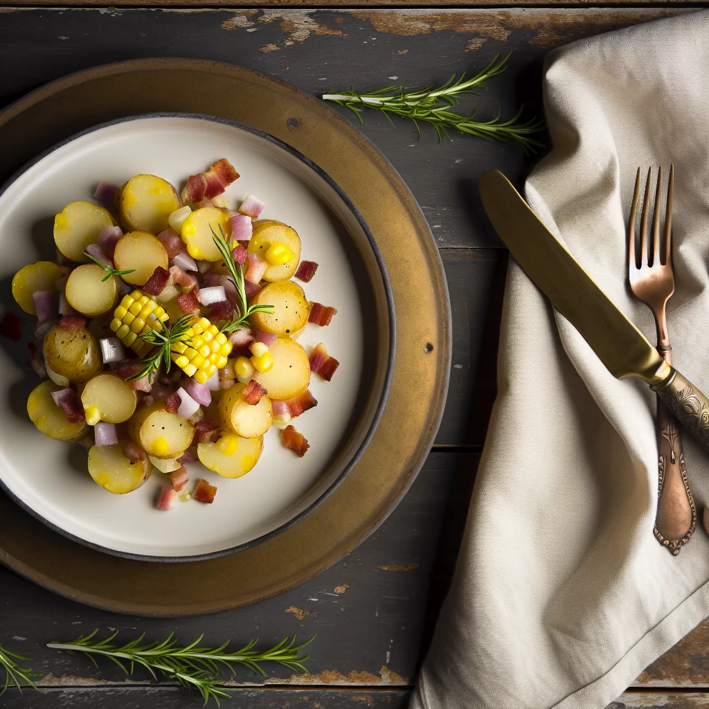 Feldsalat mit warmen Kartoffel-Speck-Vinaigrette
