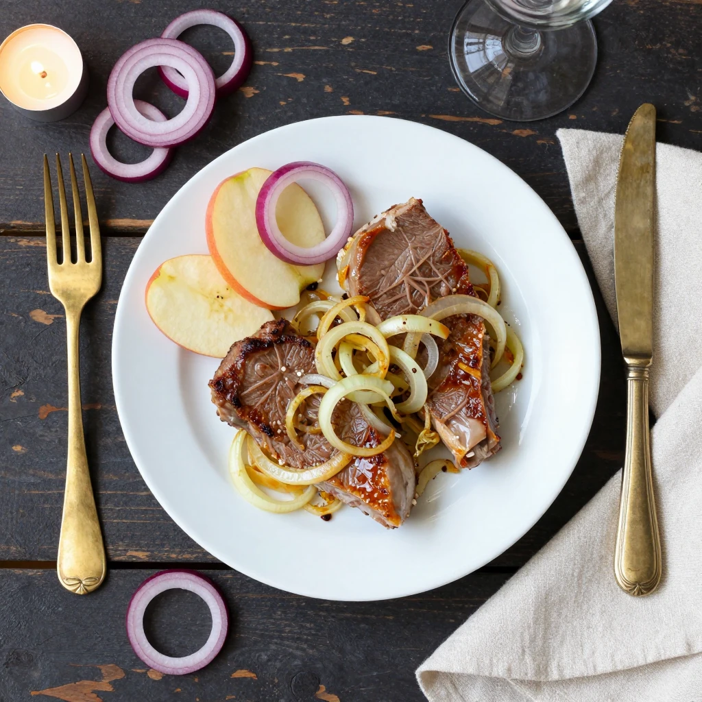 Gebratene Leber mit Zwiebeln