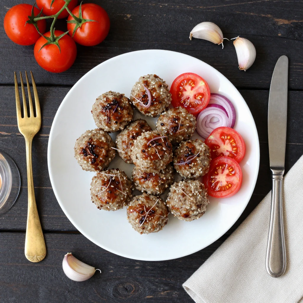 Gedämpfte Hackbällchen