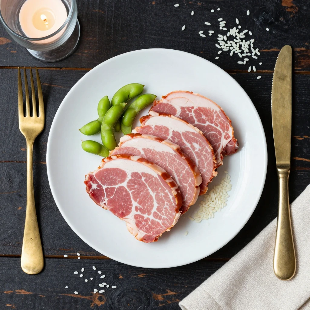 Gedämpfte Schweinebauch-Scheiben