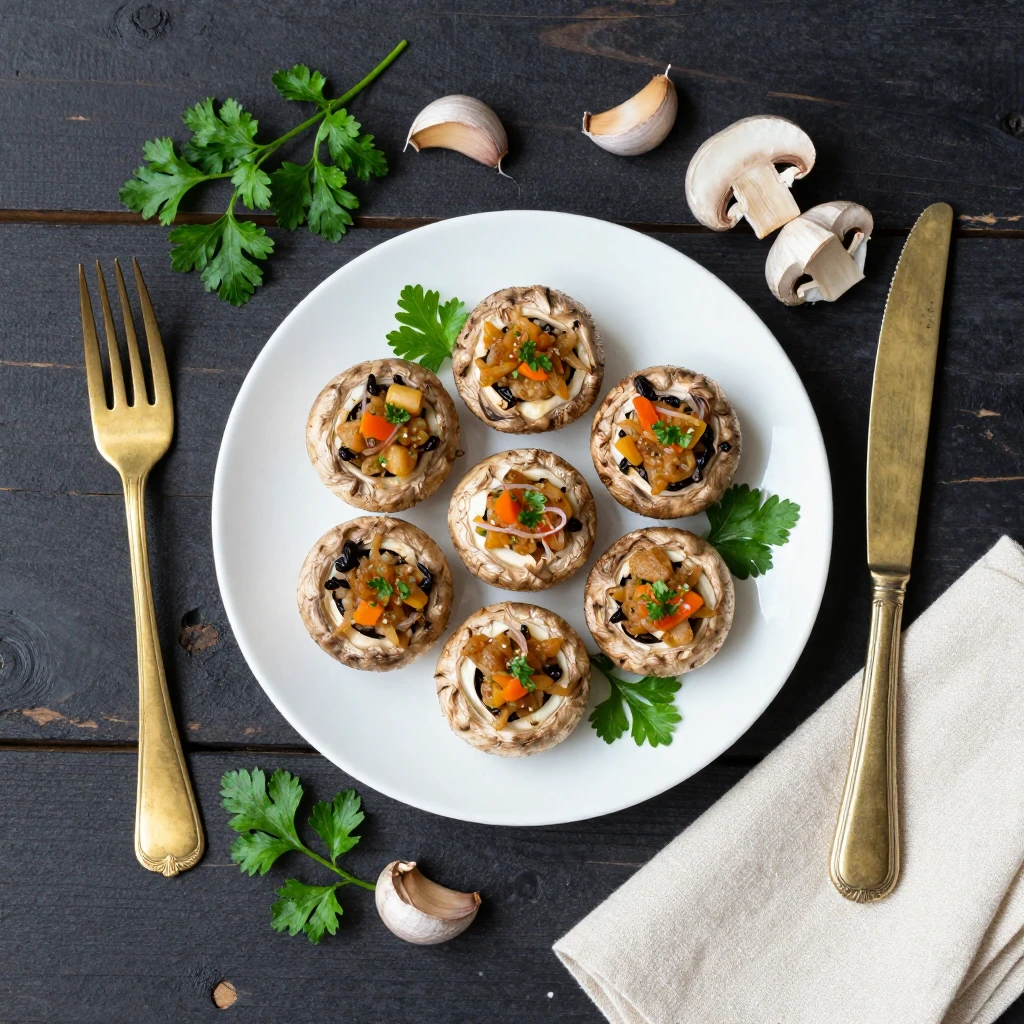 Gefüllte Champignons