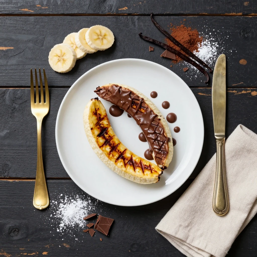 Gegrillte Bananen mit Schokolade