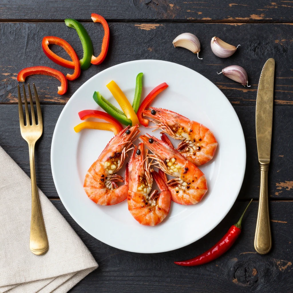 Gegrillte Garnelen mit Knoblauch