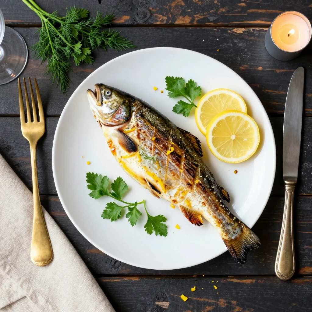 Gegrillte Zitronenforelle