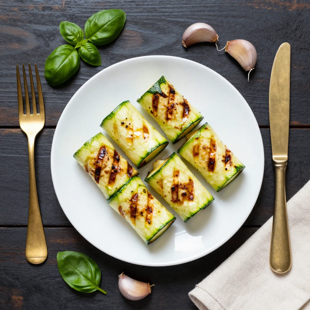 Gegrillte Zucchini-Röllchen