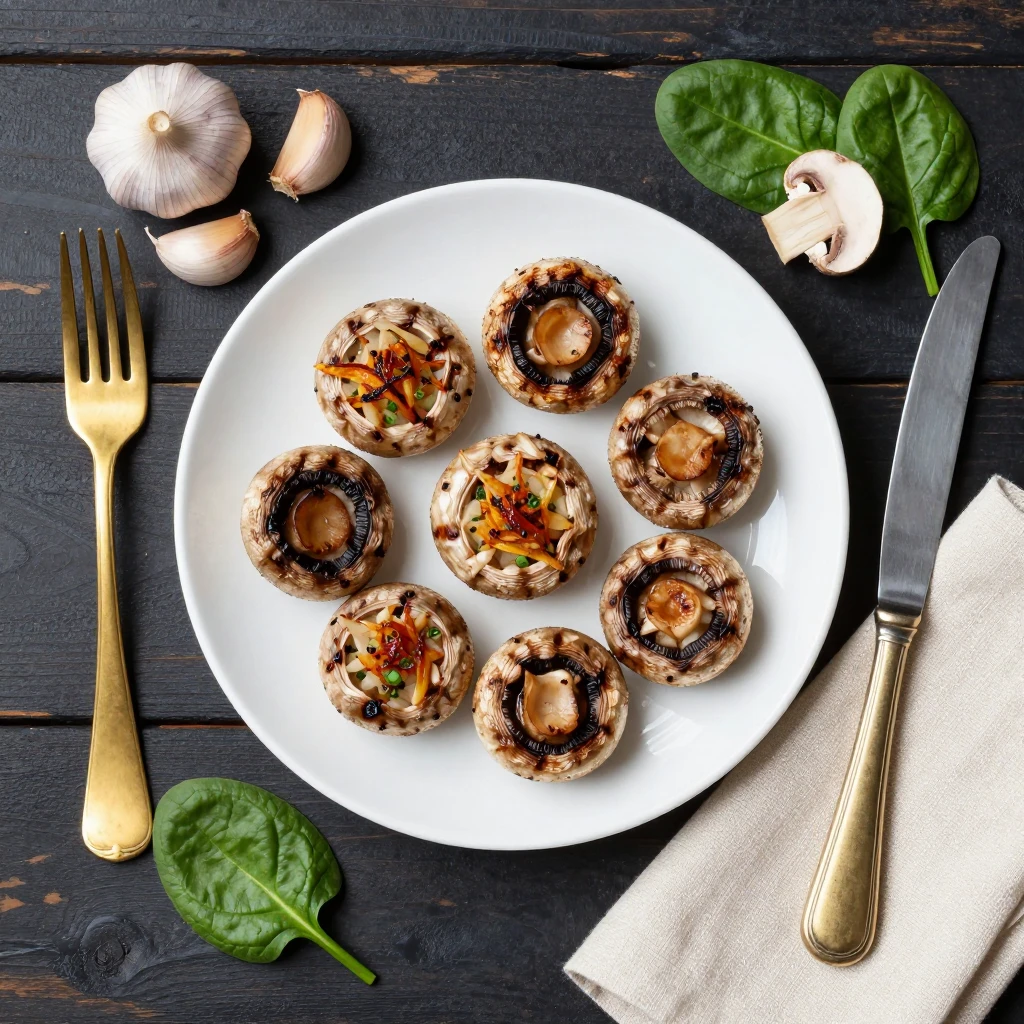 Grilled Stuffed Mushrooms