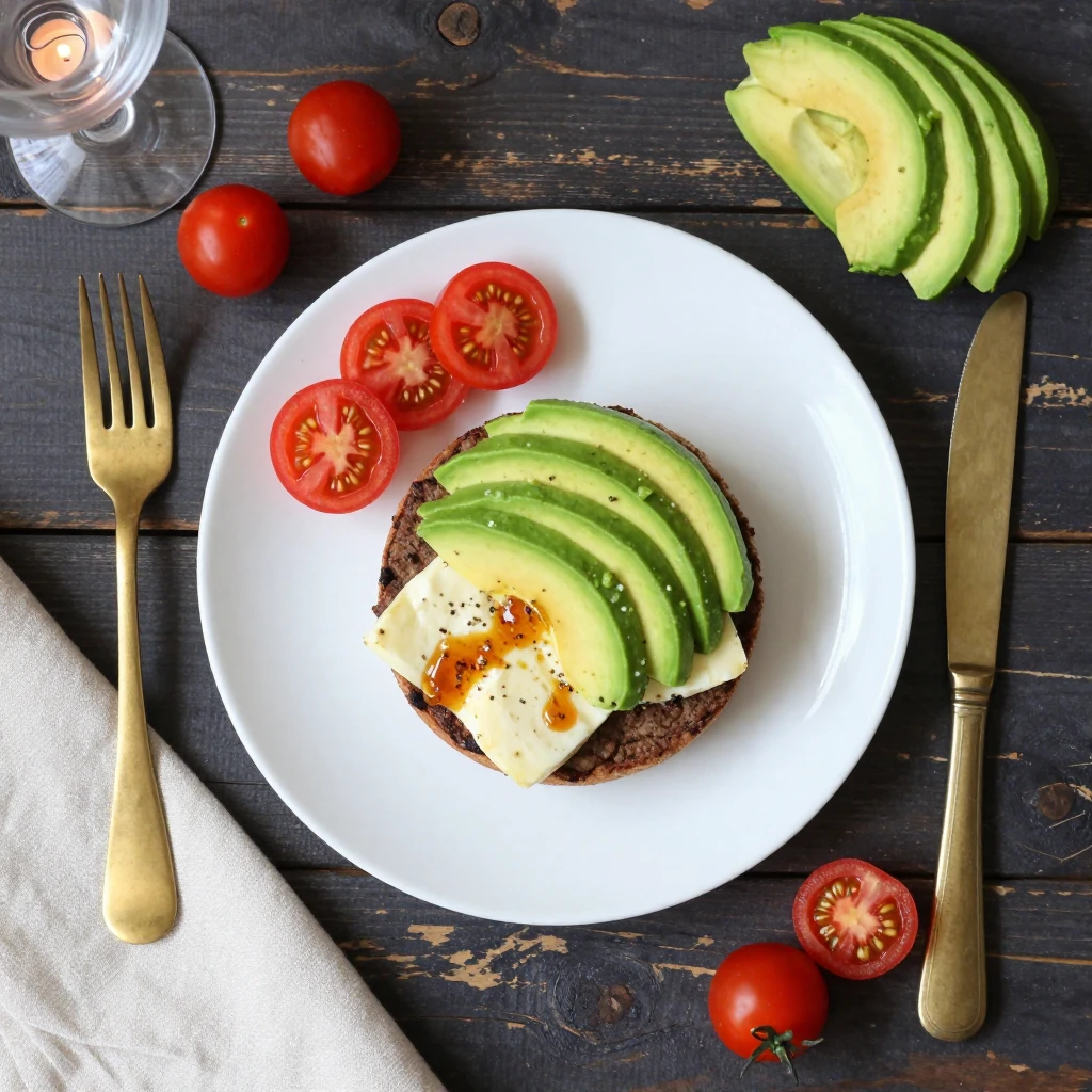 Halloumi-Burger mit Avocado