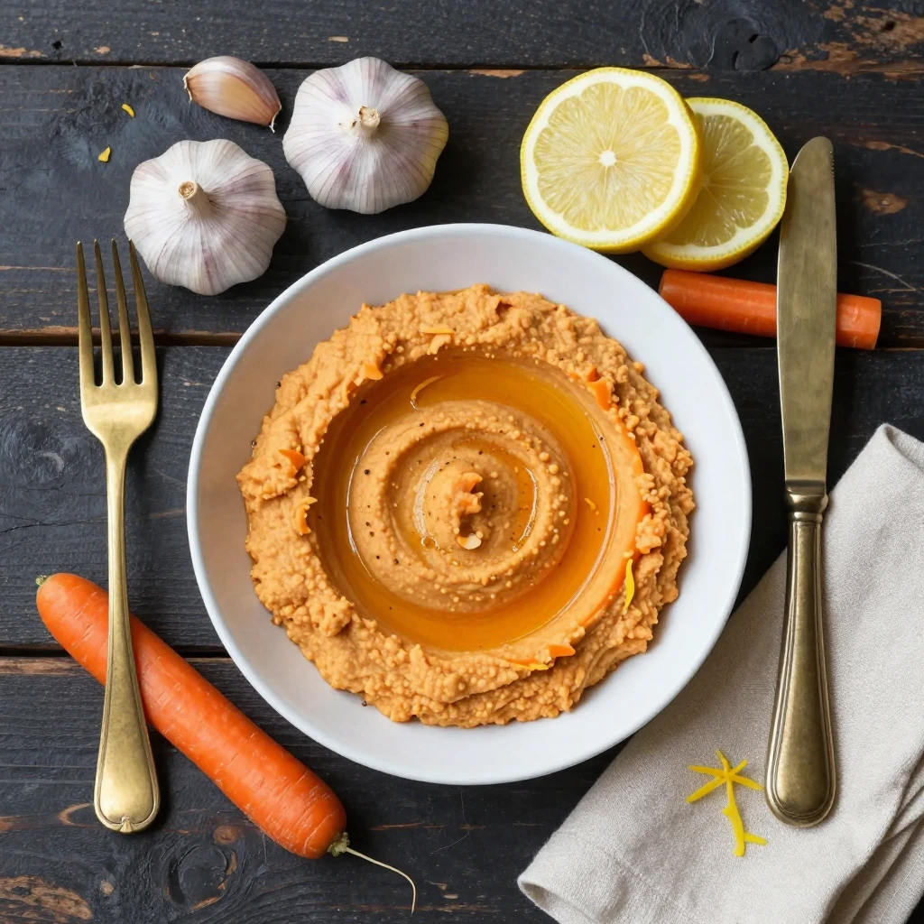 Karotten-Hummus orange
