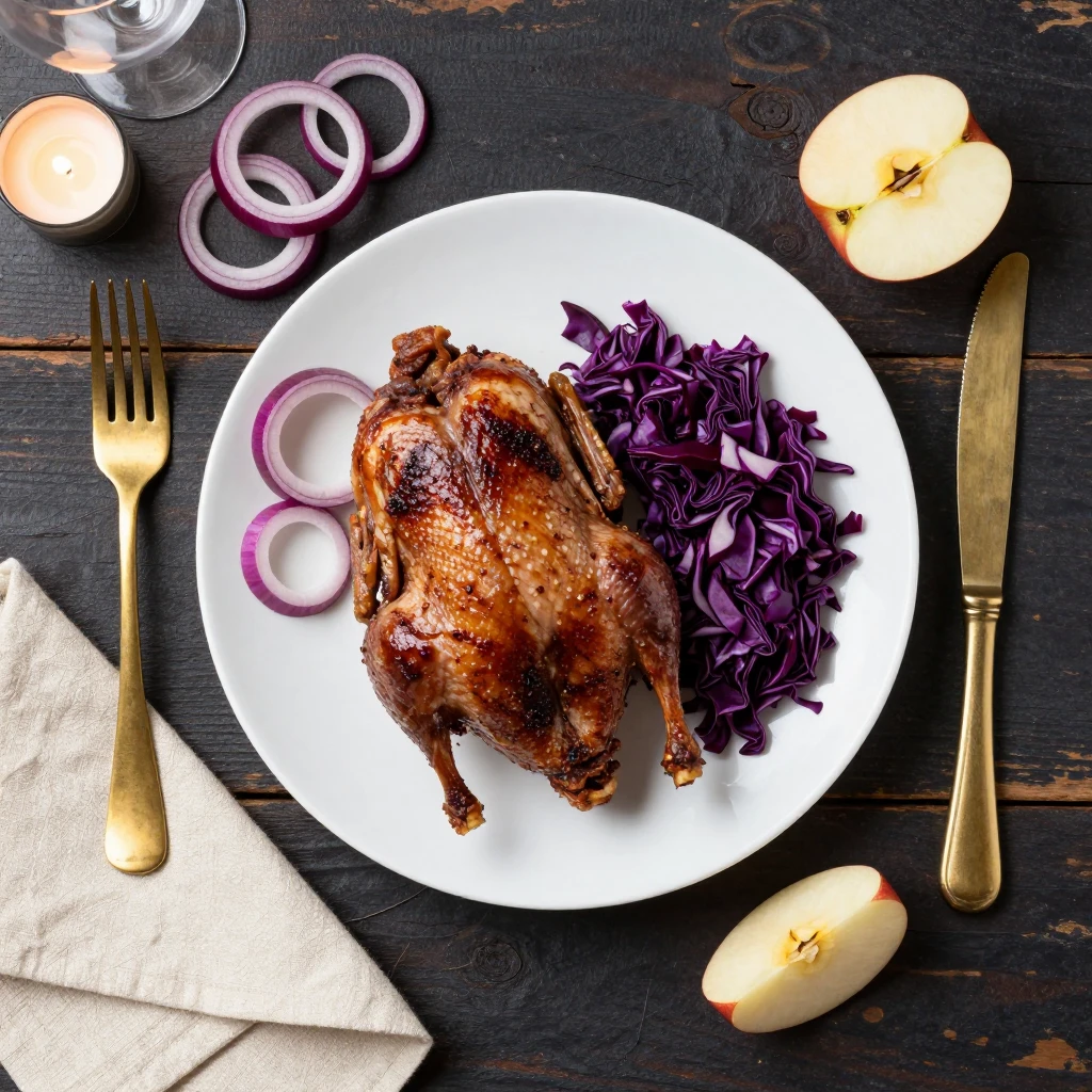 Keto-Ente mit Rotkohl