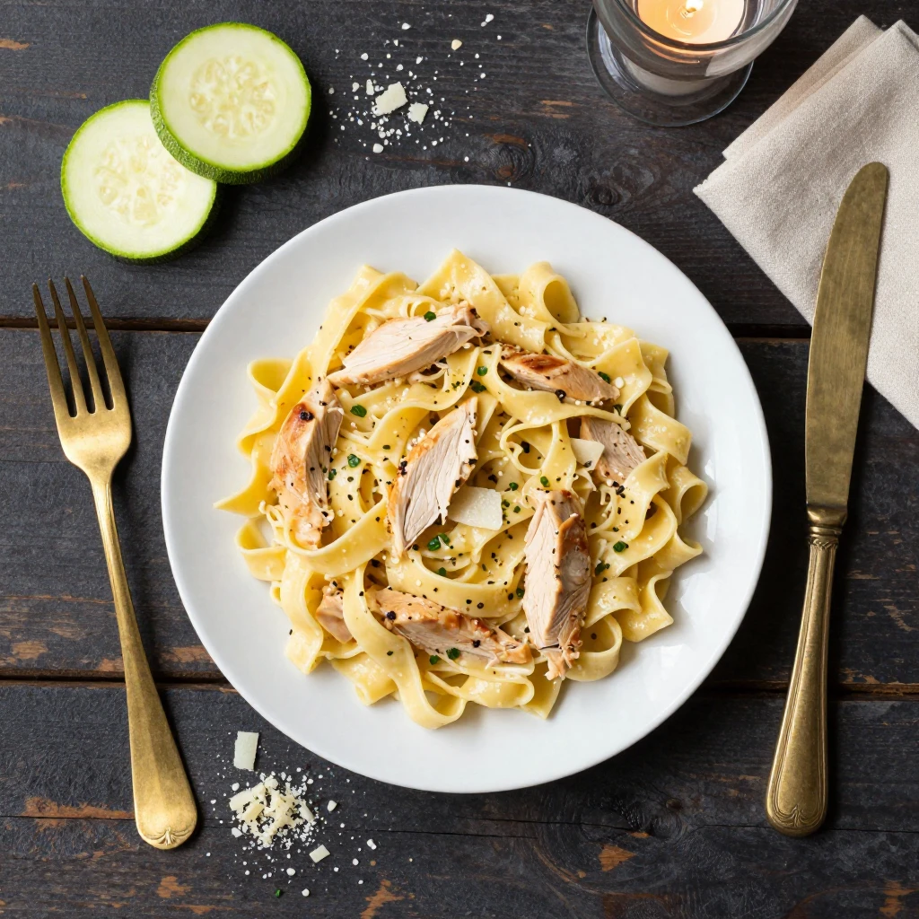 Keto-Hähnchen-Alfredo