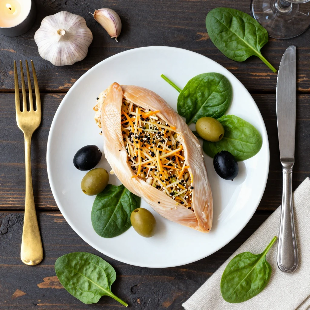 Keto Hähnchenbrust gefüllt