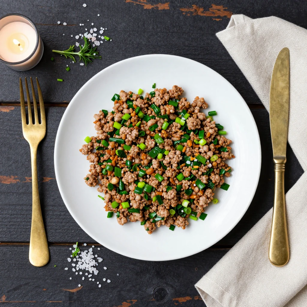 Keto-Lauch-Hack-Pfanne