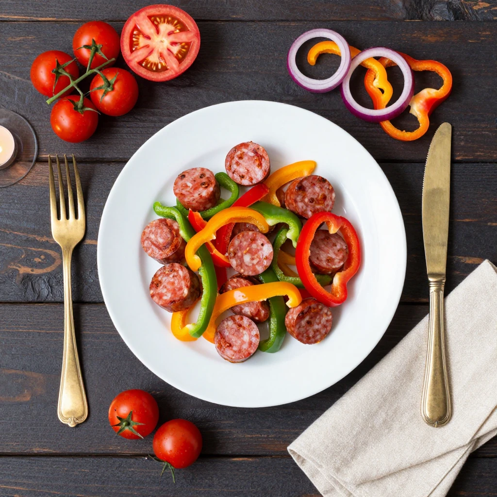 Keto-Wurst-Paprika-Pfanne