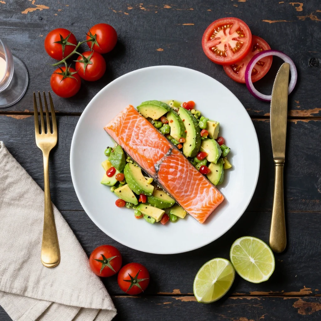Lachs mit Avocado-Salsa