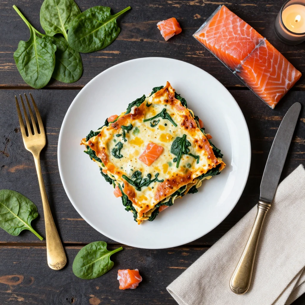 Lachs-Spinat-Lasagne