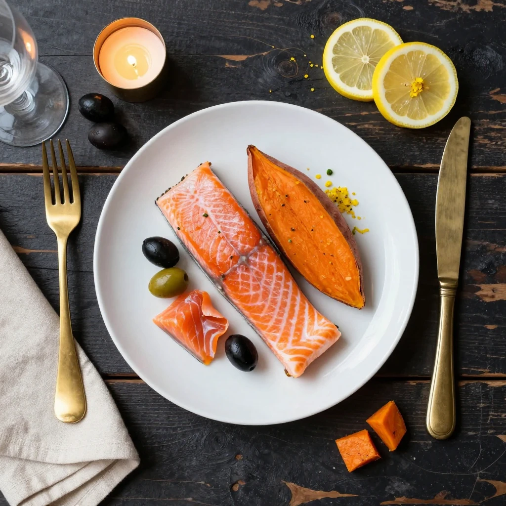 Lachs mit Süßkartoffel