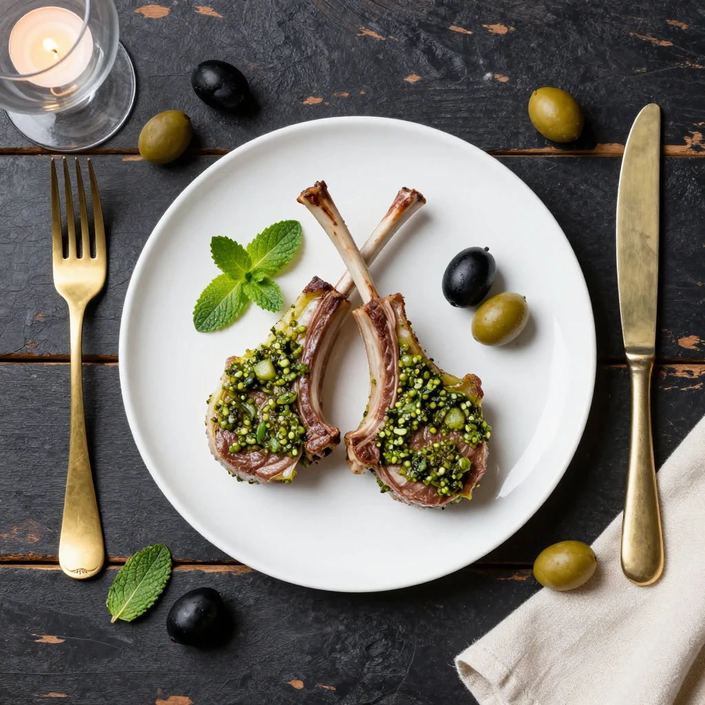 Lamb Chops mit Minz-Pesto