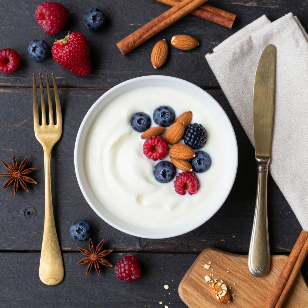 Mandel-Joghurt mit Beeren