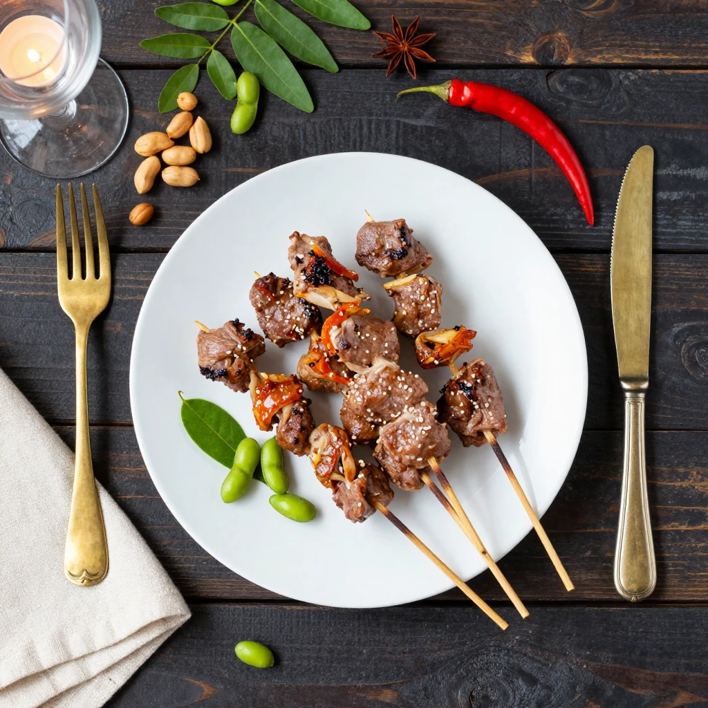 Marinierte Hähnchenspieße Satay