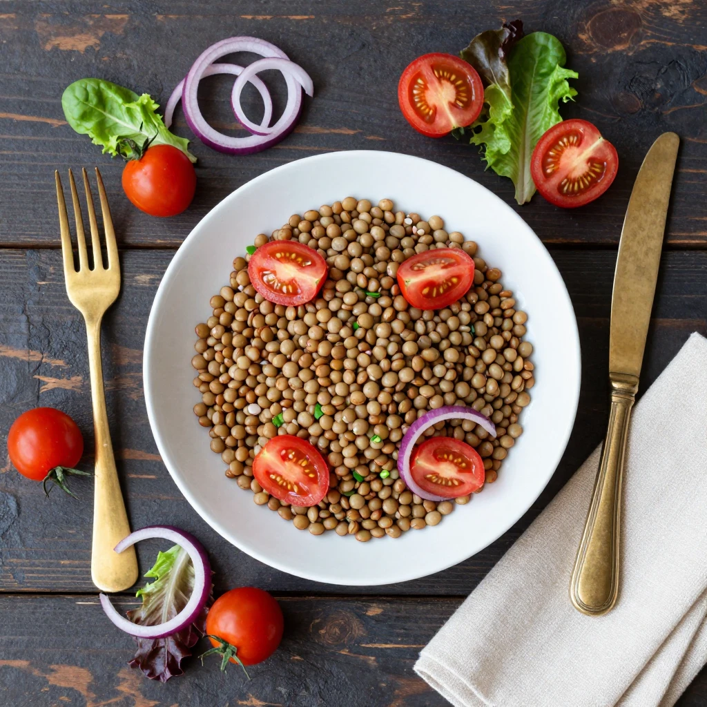 Mediterraner Linsensalat