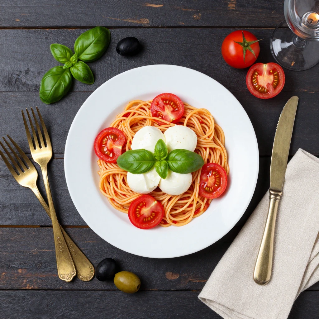 Mozzarella-Tomaten-Nudeln