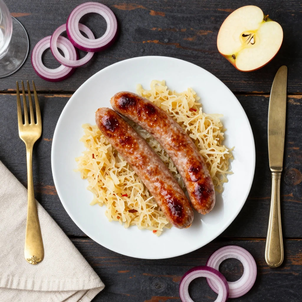 One-Pot Bratwurst mit Sauerkraut