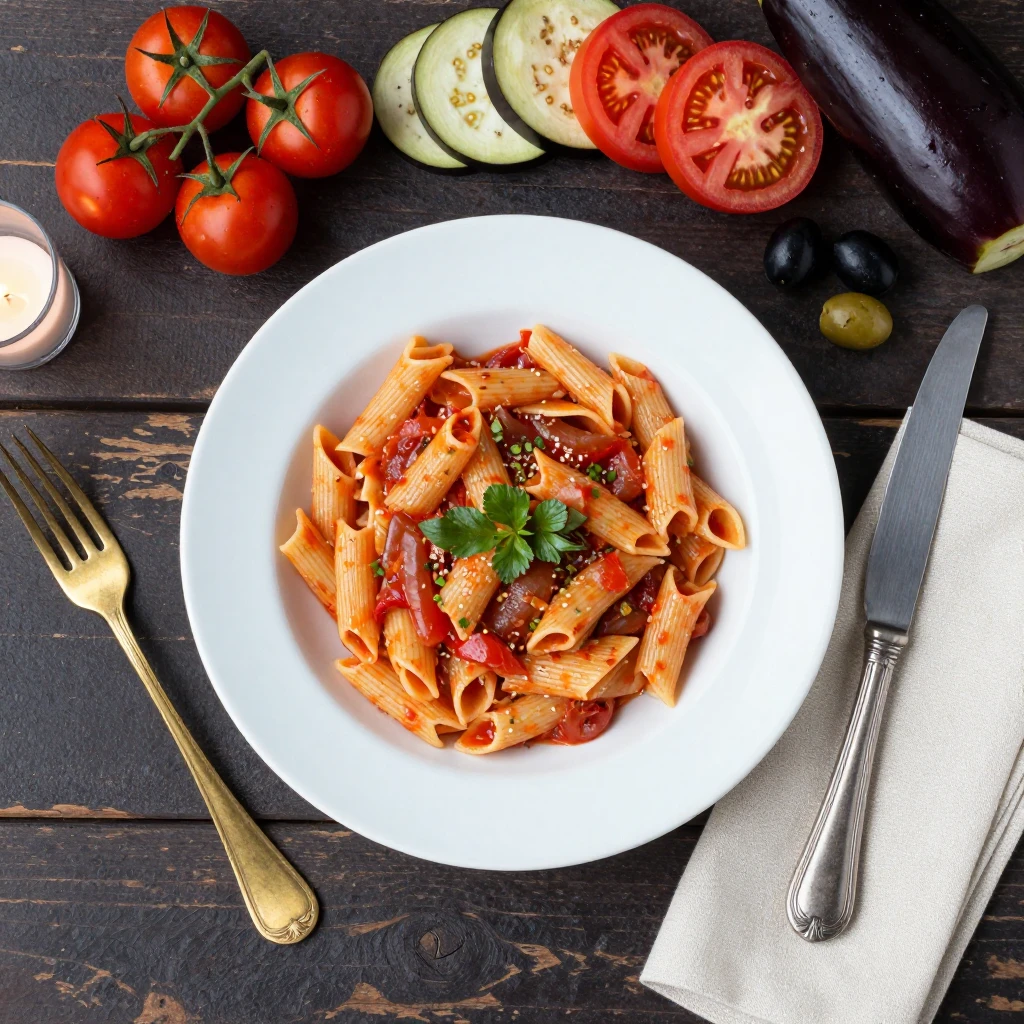 One-Pot Caponata mit Pasta
