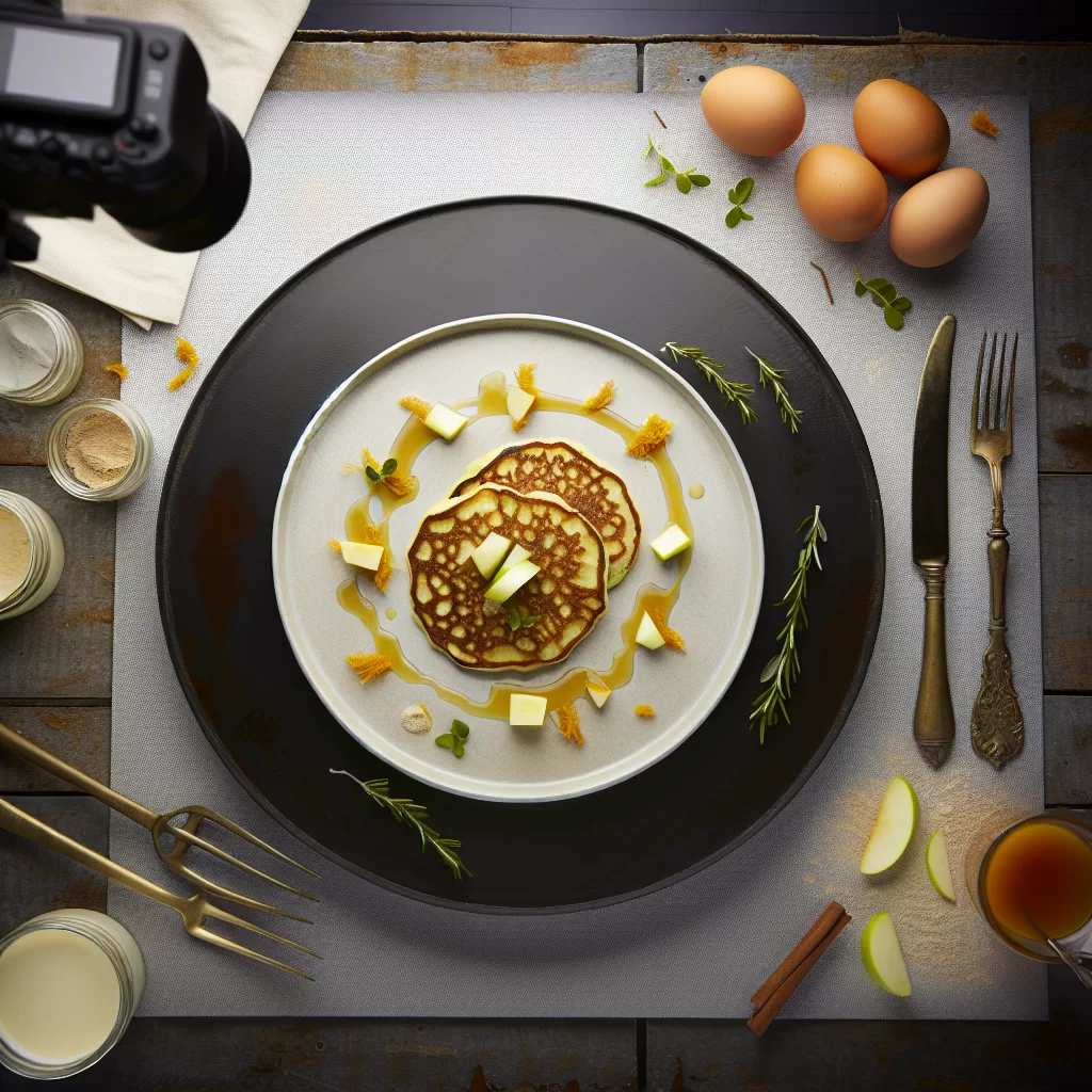 Pastinaken-Pancakes mit Apfel-Zimt-Kompott