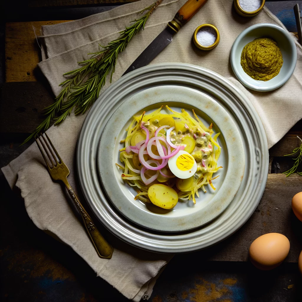 Pastinaken-Rösti mit Apfel-Senf-Dip