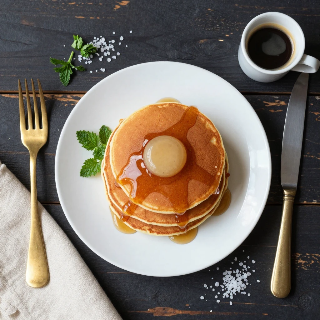 Pfannkuchen mit Ahornsirup