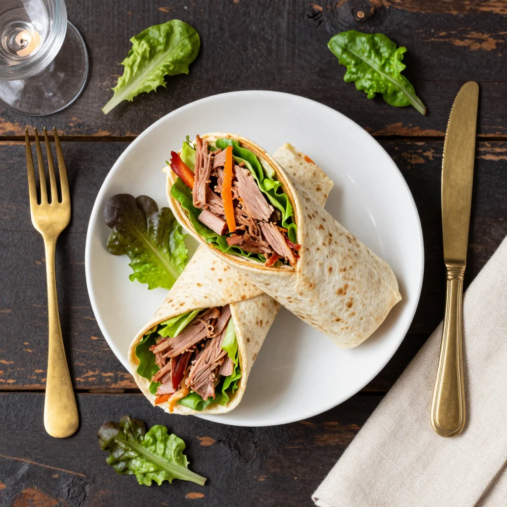 Pulled Pork Salat-Wraps