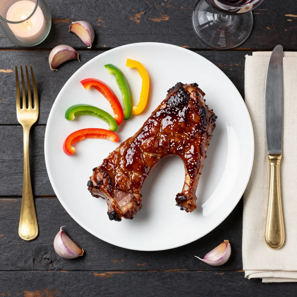 Rinderrippen glasiert