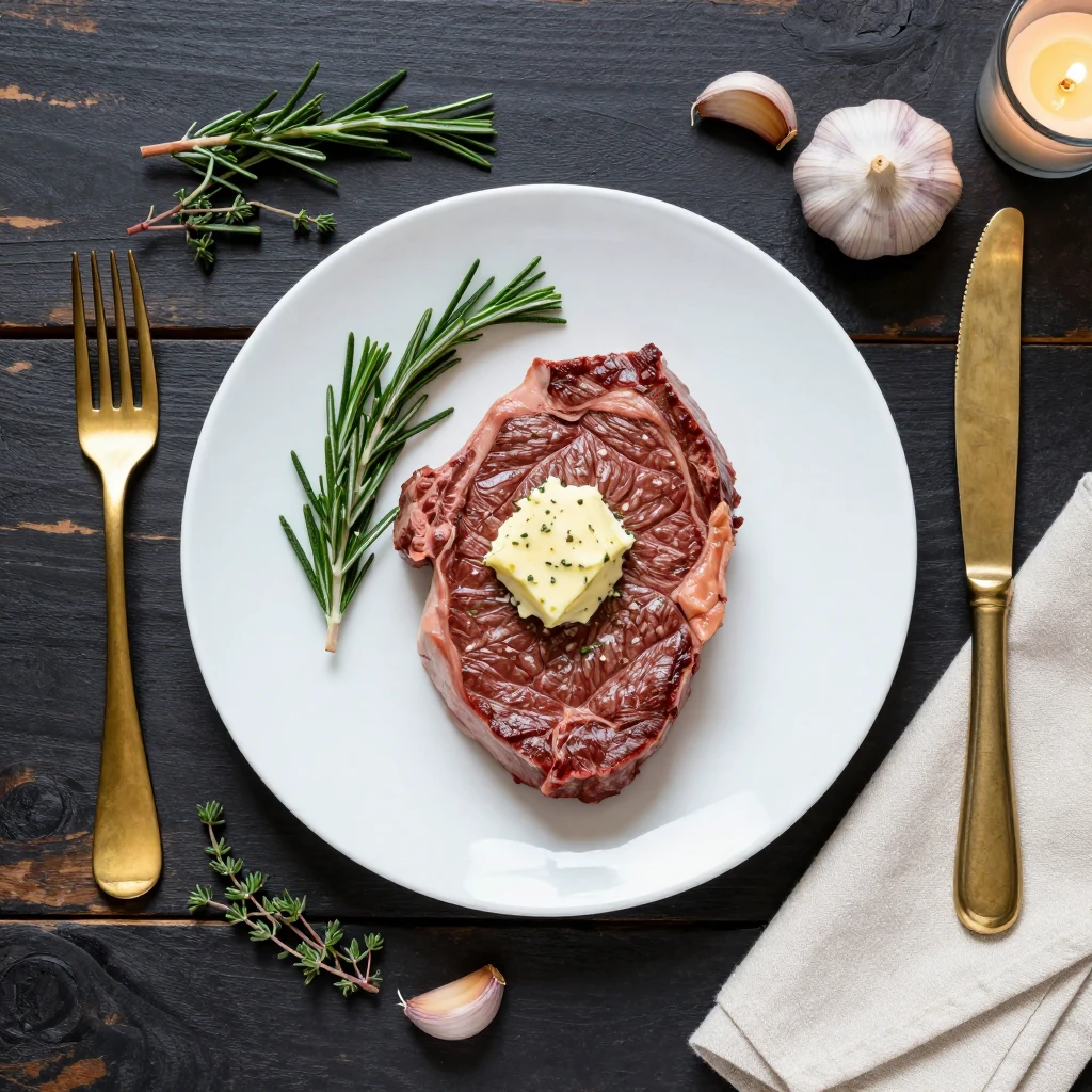 Rindersteaks mit Kräuterbutter