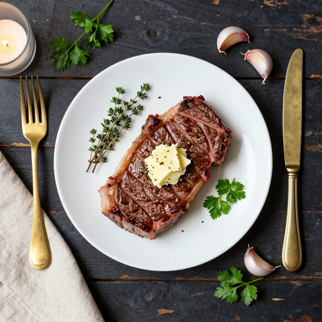 Rindersteaks mit Kräuterbutter
