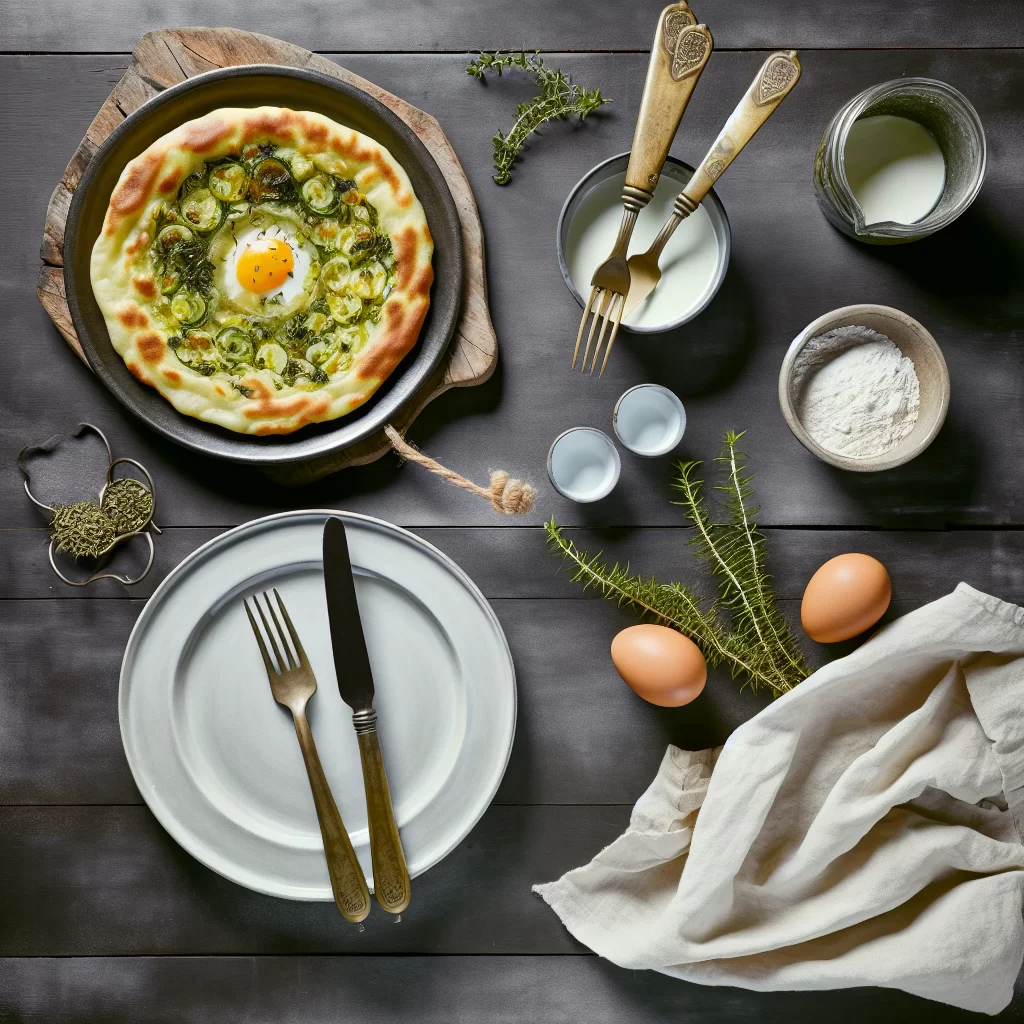 Rosenkohl-Pfannkuchen mit Apfel-Speck-Soße