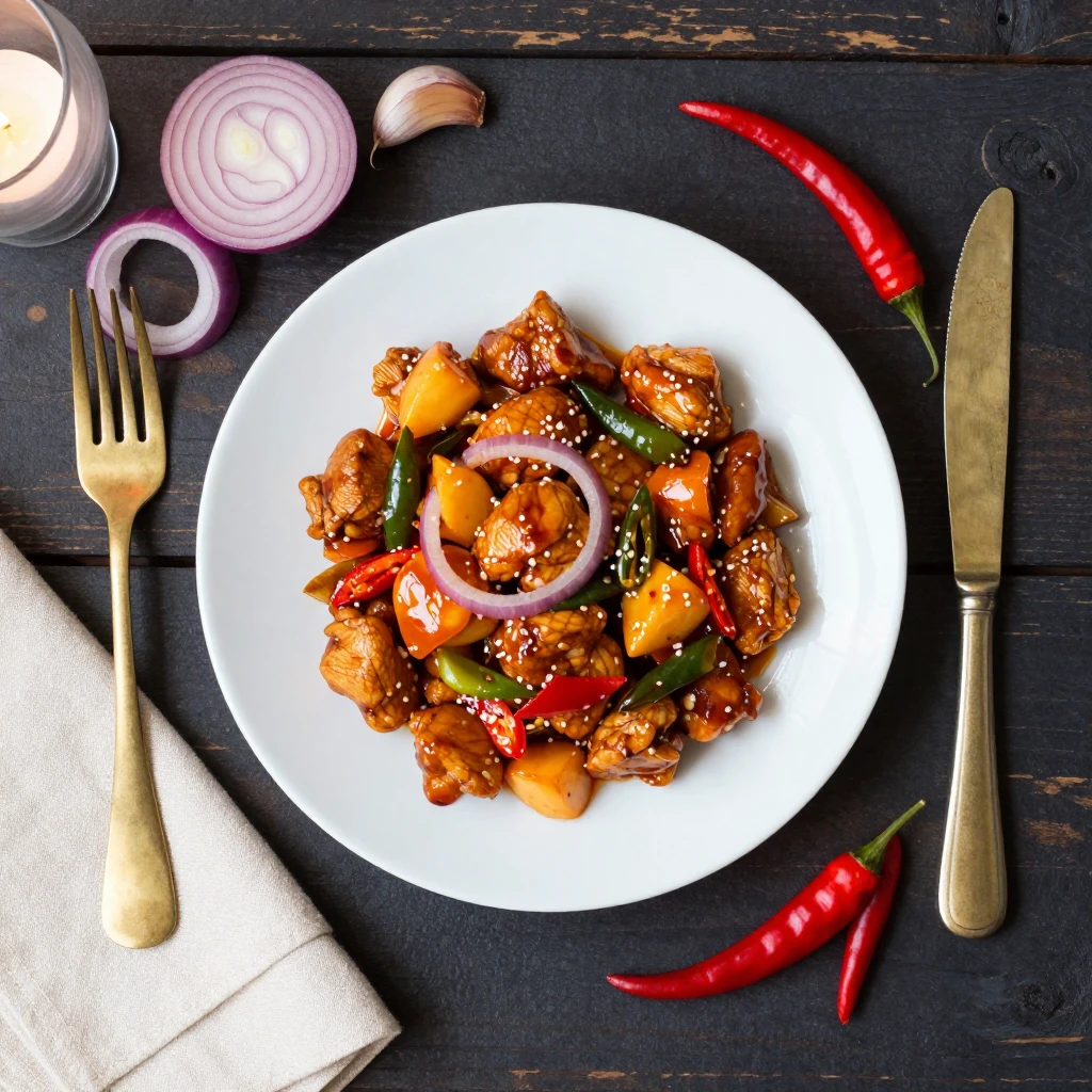 Scharfes Hähnchen Kung Pao