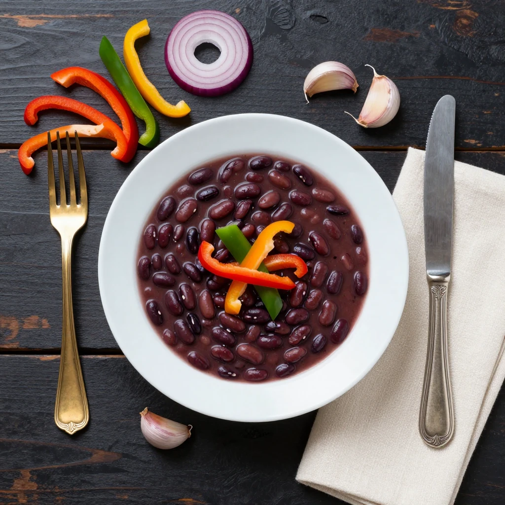 Schwarze-Bohnen-Suppe