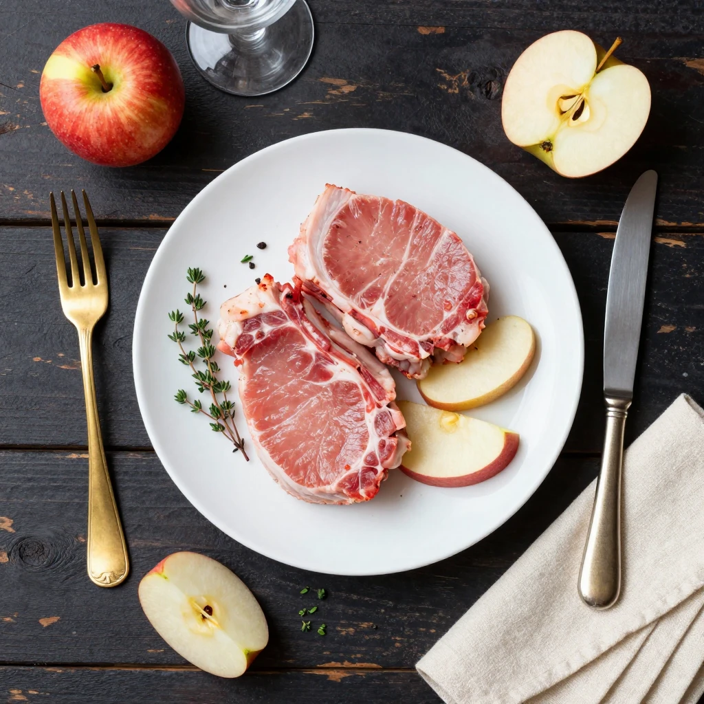 Schweinekoteletts mit Äpfeln