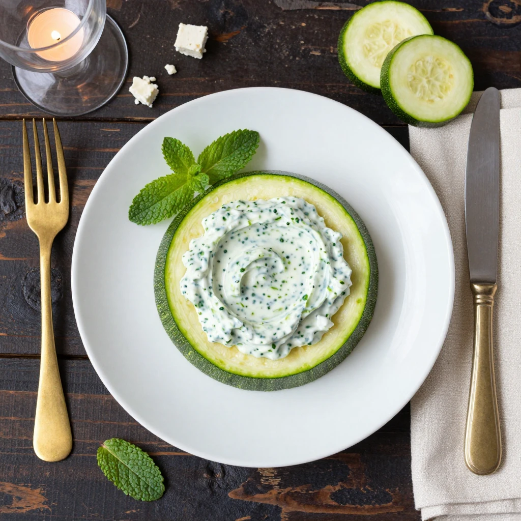 Zucchini-Puffer mit Dip